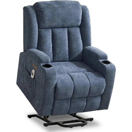 Power Lift Recliner Chair with Massage & Heat – Electric Reclining Sofa for Seniors with USB & Cup Holders