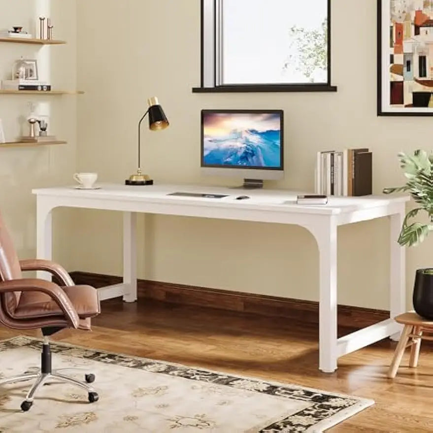 78.7" Extra Large Executive Office Desk – Deep Computer Workstation Table for Home & Conference Use