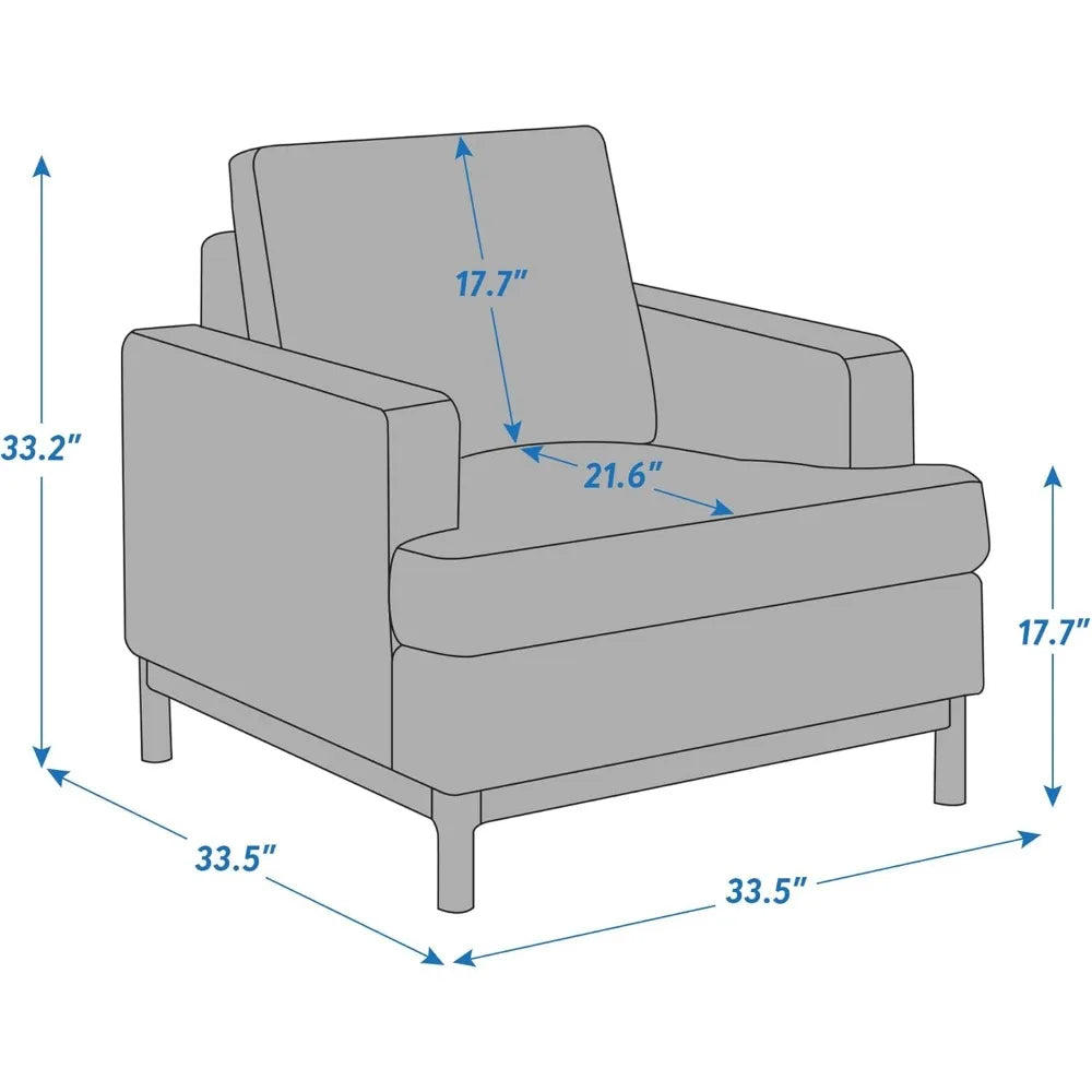 Oversized Mid-Century Accent Chair – Boucle Upholstered Armchair for Living Room or Bedroom (Camel)