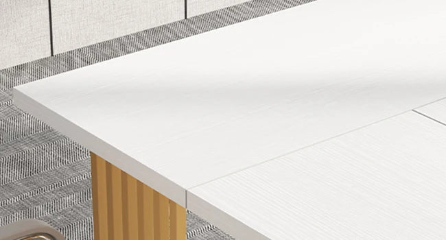 70.9" Modern Executive Office Desk – Grey Workstation with Gold Metal Legs & Spacious Desktop