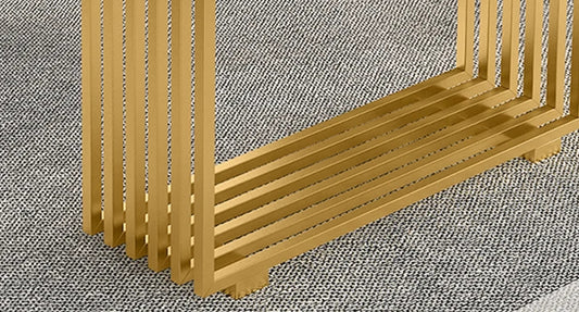 70.9" Modern Executive Office Desk – Grey Workstation with Gold Metal Legs & Spacious Desktop