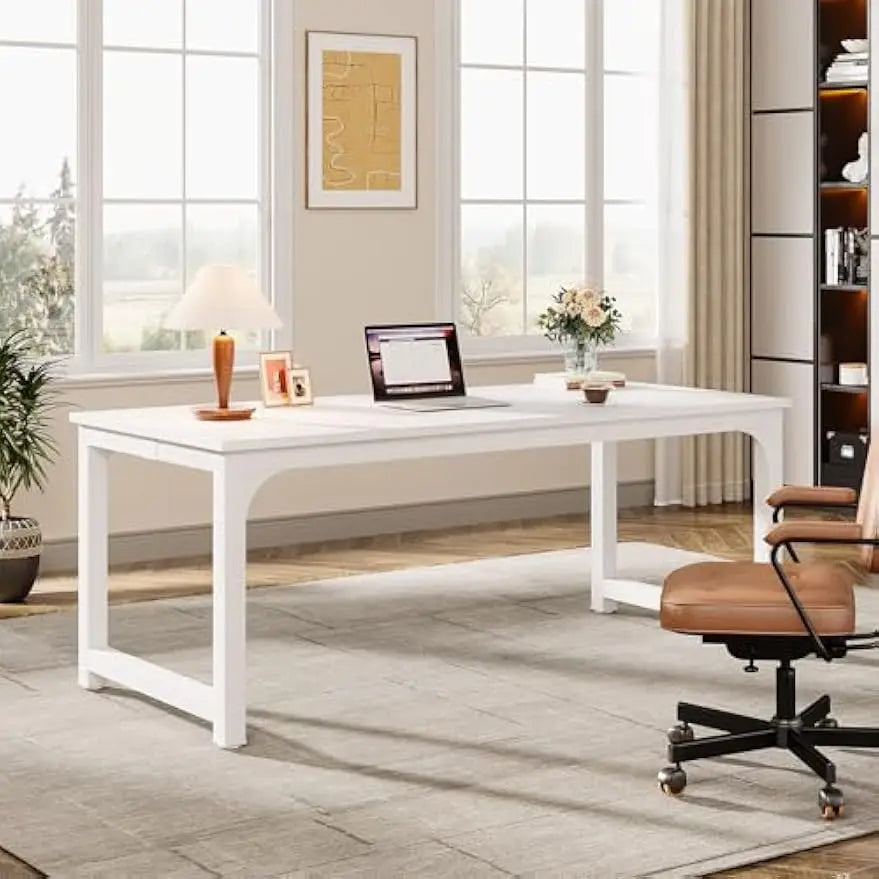 78.7" Extra Large Executive Office Desk – Deep Computer Workstation Table for Home & Conference Use