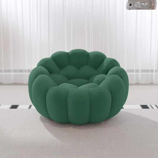 Oversized Bubble Couch Chair – 49" 3D Honeycomb Floor Sofa in Green Mesh Fabric
