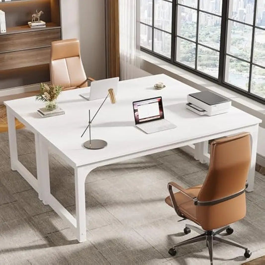 78.7" Extra Large Executive Office Desk – Deep Computer Workstation Table for Home & Conference Use