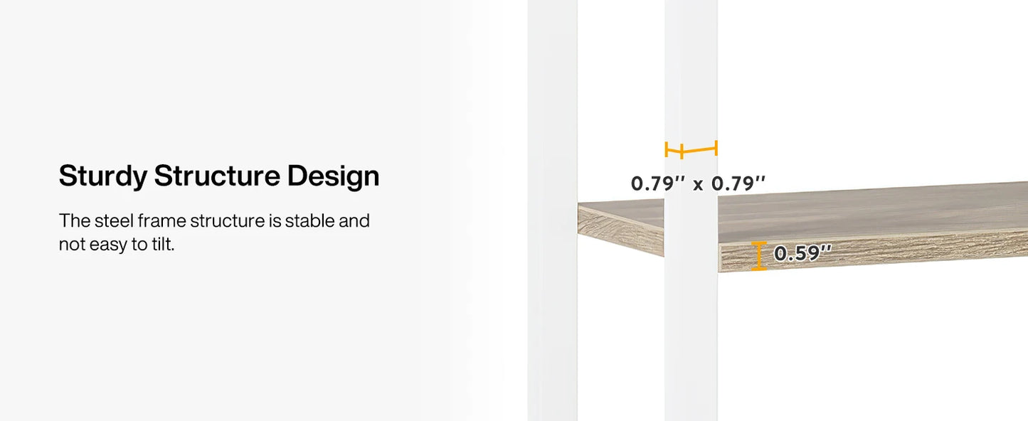 Tall 5-Tier Indoor Plant Stand with Hooks – Metal Flower Display Rack with 7 Shelves for Balcony & Living Room