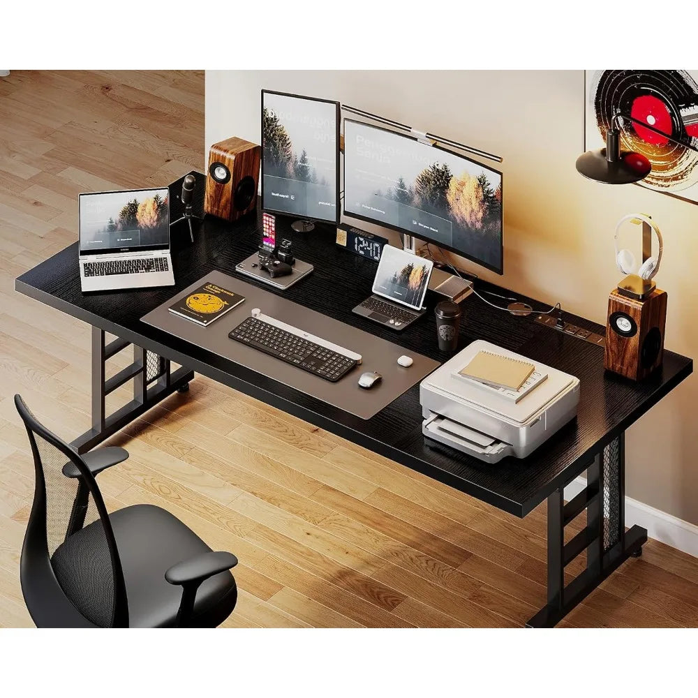 78" Executive Office Desk with USB & Type-C Ports – Extra-Large Modern Workstation for Home or Business