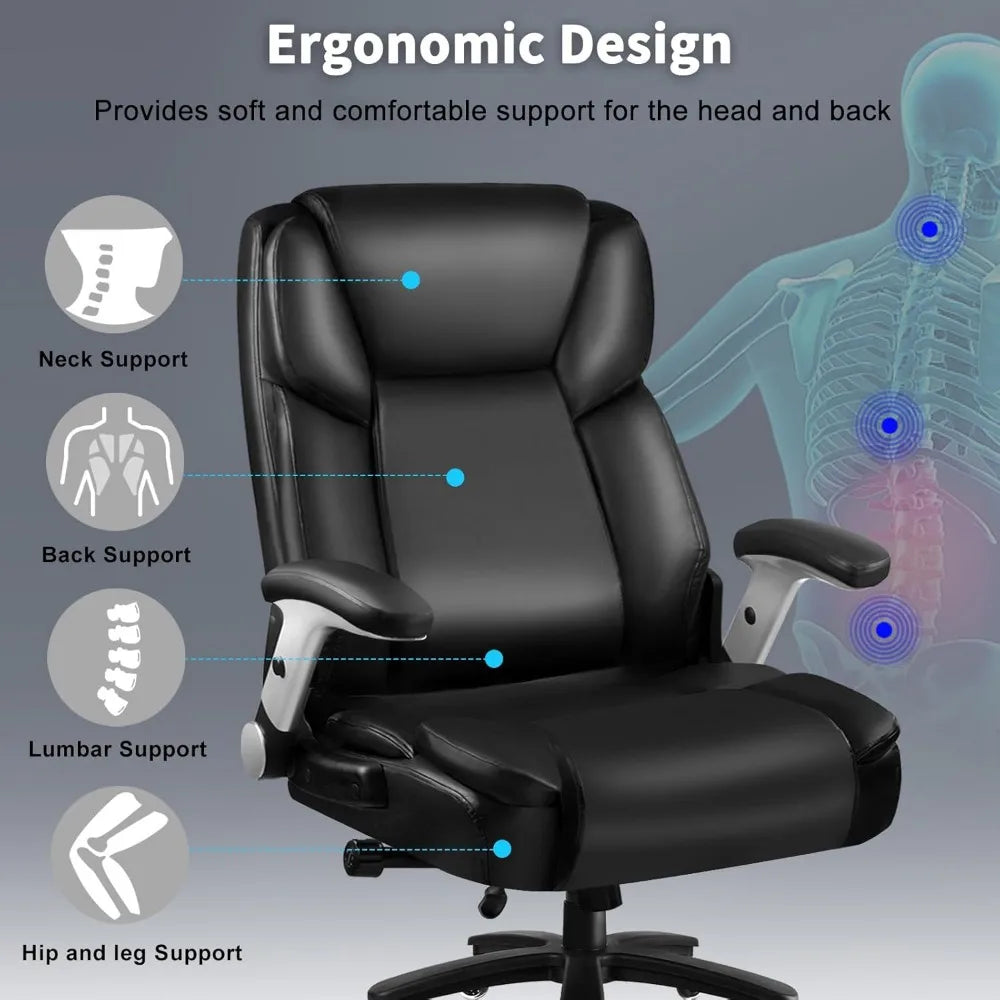 Big & Tall 600lbs Executive Office Chair – Ergonomic, High Back, Adjustable Arms & Lumbar Support