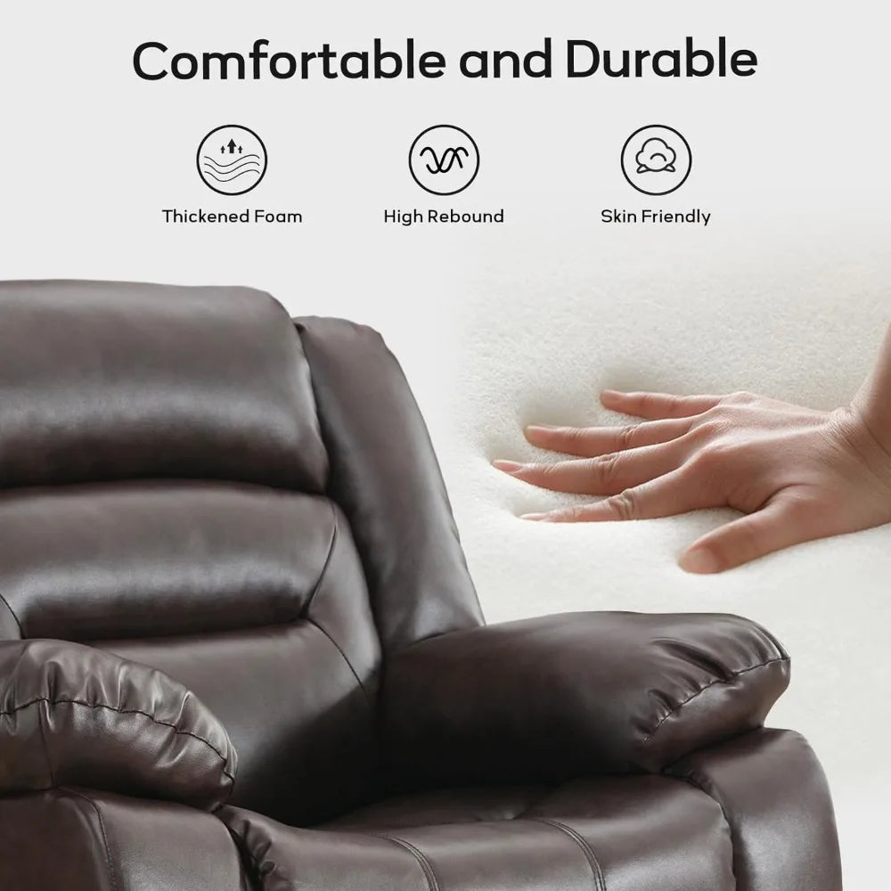 Electric Faux Leather Loveseat Recliner – Dual Power Reclining Sofa with Cup Holders & Overstuffed Armrests