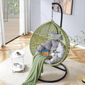 Luxury Hanging Egg Swing Chair with Stand & Cushions – Indoor/Outdoor Rattan Hammock Chair (350 lbs Capacity, All-Weather Use)