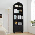 Modern 75.6" Arched Bookshelf with Drawers – Elegant Storage & Display Solution