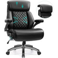 500lbs Big & Tall Executive Office Chair – Heavy-Duty PU Leather Desk Chair with Adjustable Headrest & Lumbar Support