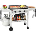 3-Burner Outdoor Gas Griddle with Folding Side Tables – 28" Flat Top Grill, 39,000 BTU, 492 Sq.In Cooking Area
