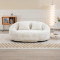 57" Chenille Loveseat Bean Bag Sofa – Modern Floor Lounge Couch with 2 Pillows, Plush Foam Comfort for Living Room & Apartments