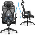 Ergonomic Mesh Office Chair with 2D Lumbar Support – High Back Desk Chair with Adjustable Headrest & Armrests