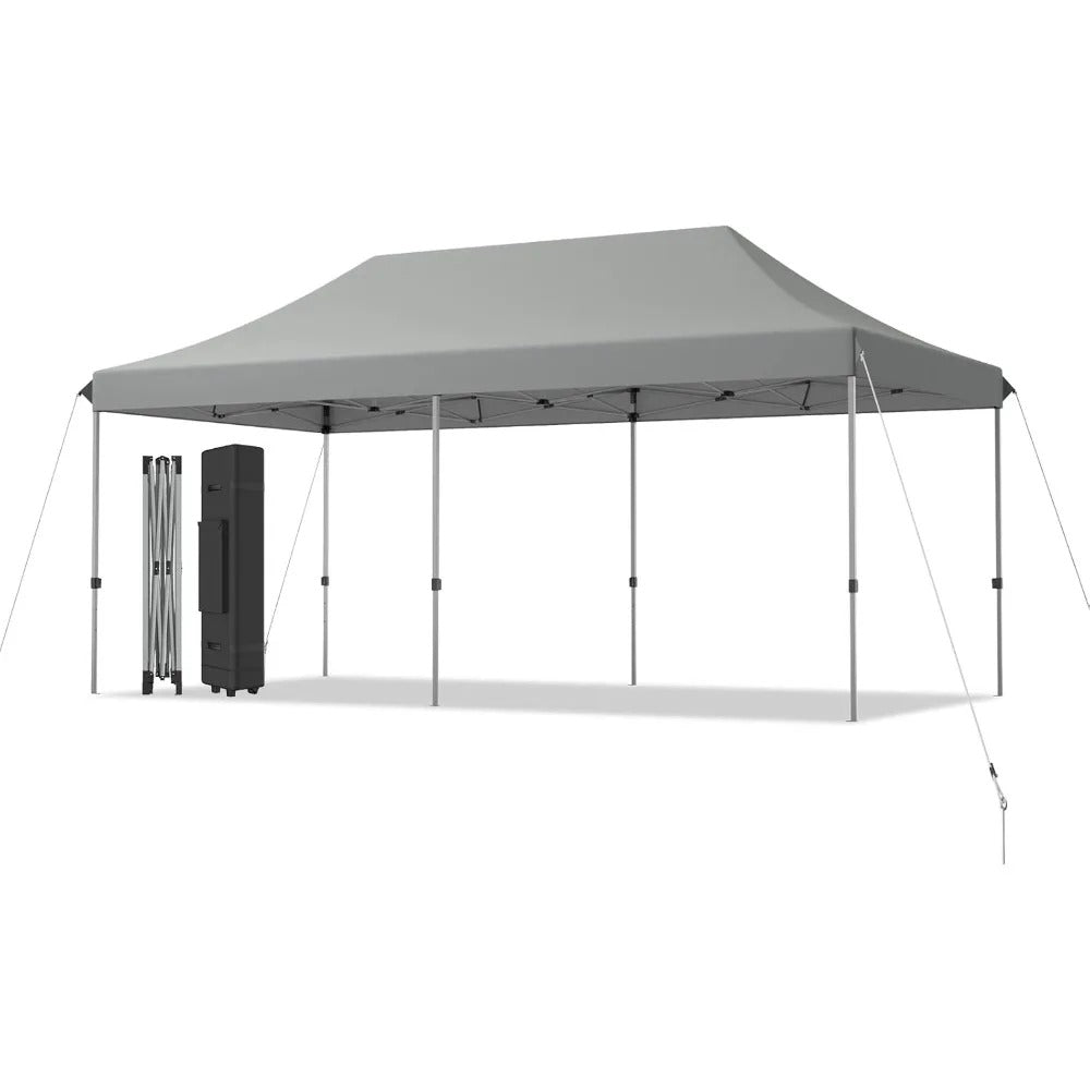 10x20 FT Pop-Up Canopy Tent with Wheeled Bag – Portable Outdoor Shelter with Adjustable Heights