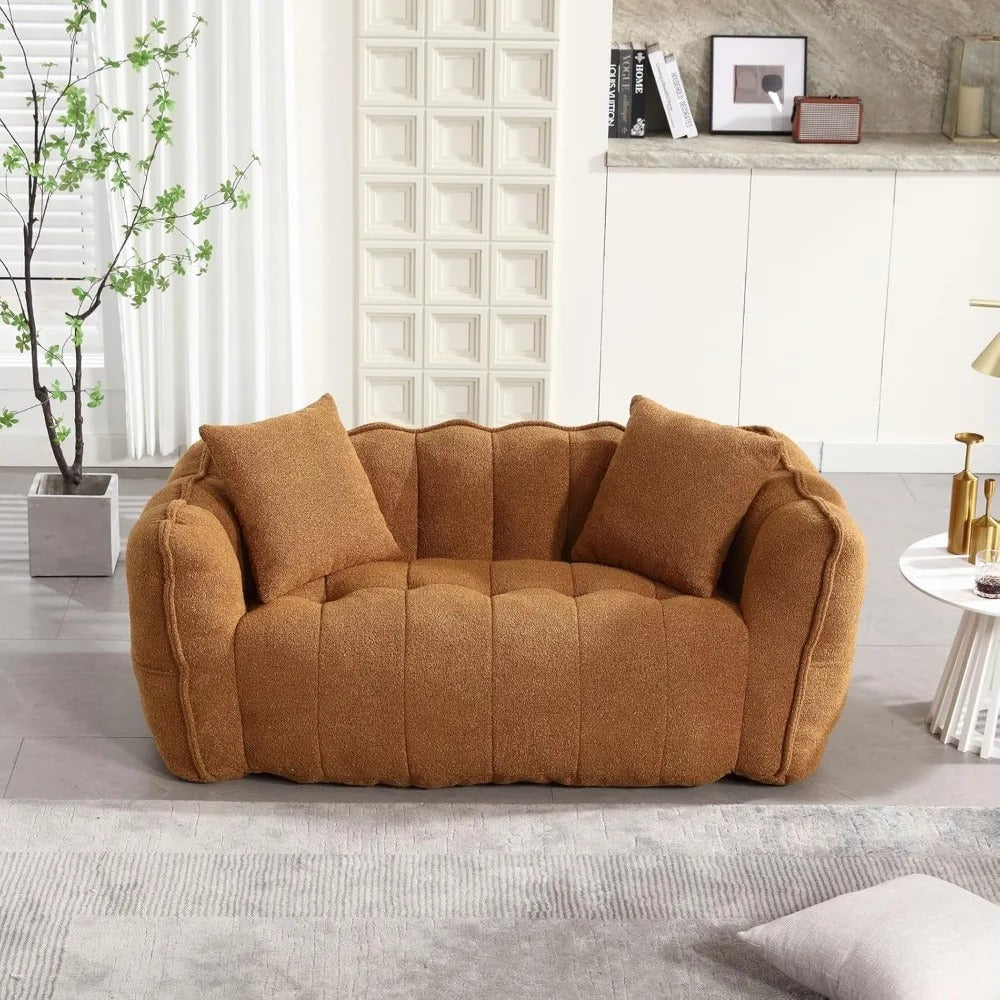 Giant Pumpkin Bean Bag Chair with Pillow – Comfy Foam-Filled Floor Sofa for Adults & Teens