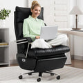 Big & Tall Electric Reclining Office Chair – Dual Motor, Wide Seat, Footrest & Adjustable Height, Ergonomic PU Leather Chair