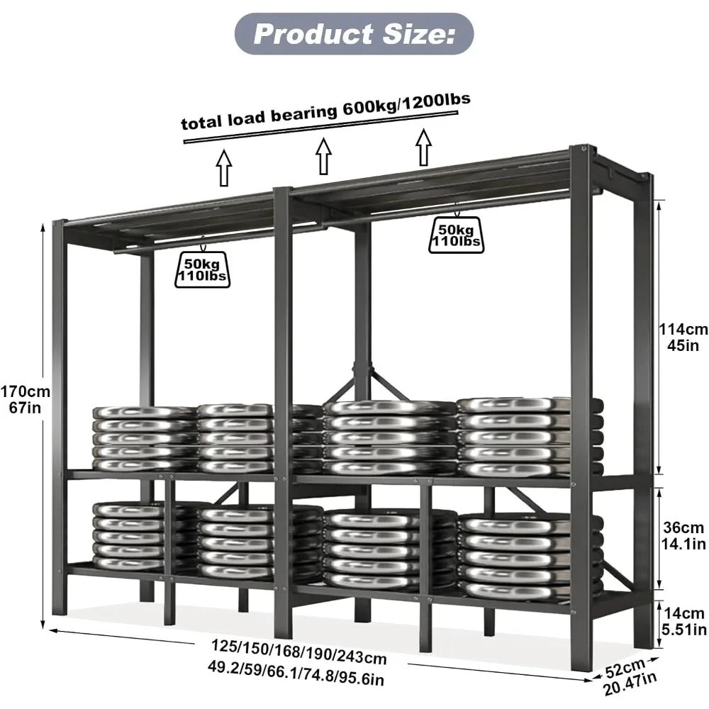 Heavy-Duty Foldable Wardrobe Closet Rack with Cover – 1100lbs Freestanding Portable Clothes Organizer with Shelves & Hanging Rods