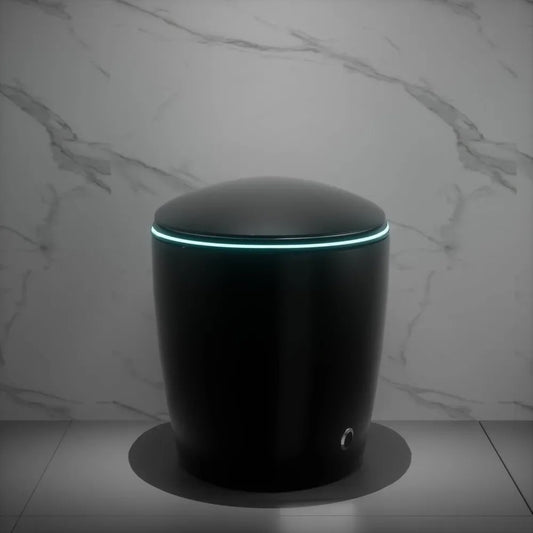 12” Smart Elongated Toilet with Bidet, Auto Flush, Foot Sensor & Heated Seat – Matte Black