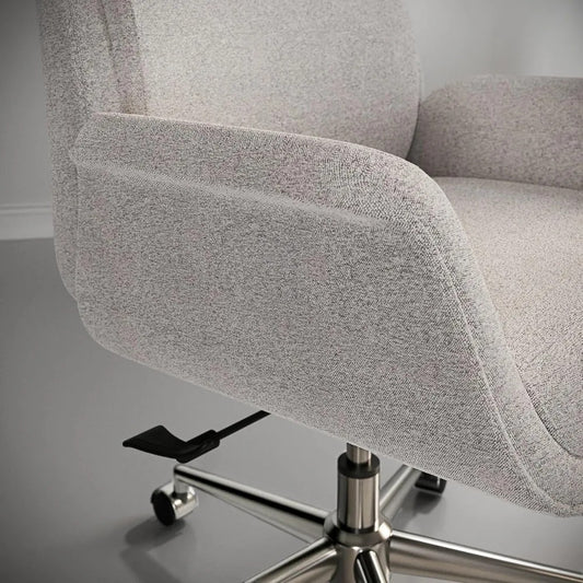 Modern Bouclé High-Back Executive Office Chair – Adjustable & Ergonomic
