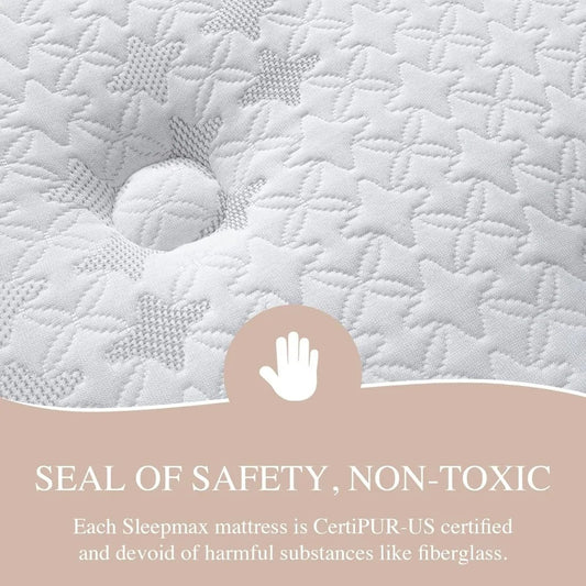 14" Queen Hybrid Mattress – Euro Top Hotel Collection with Lumbar & Hip Support, Pain Relief, Motion Isolation, 365-Night Trial