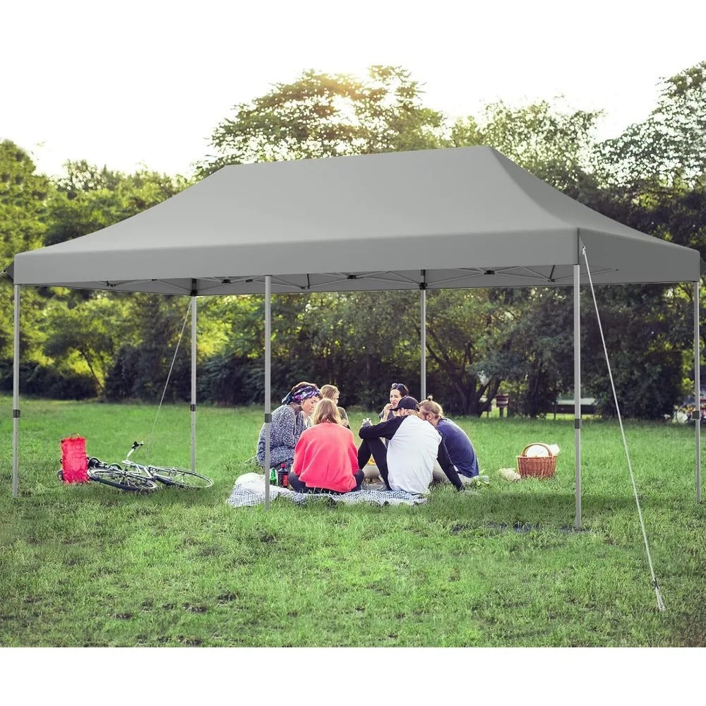 10x20 FT Pop-Up Canopy Tent with Wheeled Bag – Portable Outdoor Shelter with Adjustable Heights