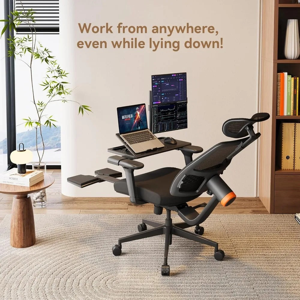 Ergonomic Mesh Office Chair – High-Back Task Chair with Adaptive Lumbar Support, 4D Armrests, Adjustable Headrest & Footrest