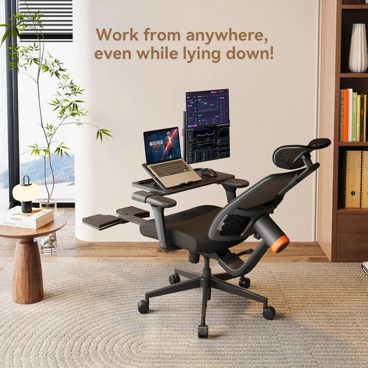 Ergonomic Mesh Office Chair – High-Back Task Chair with Adaptive Lumbar Support, 4D Armrests, Adjustable Headrest & Footrest