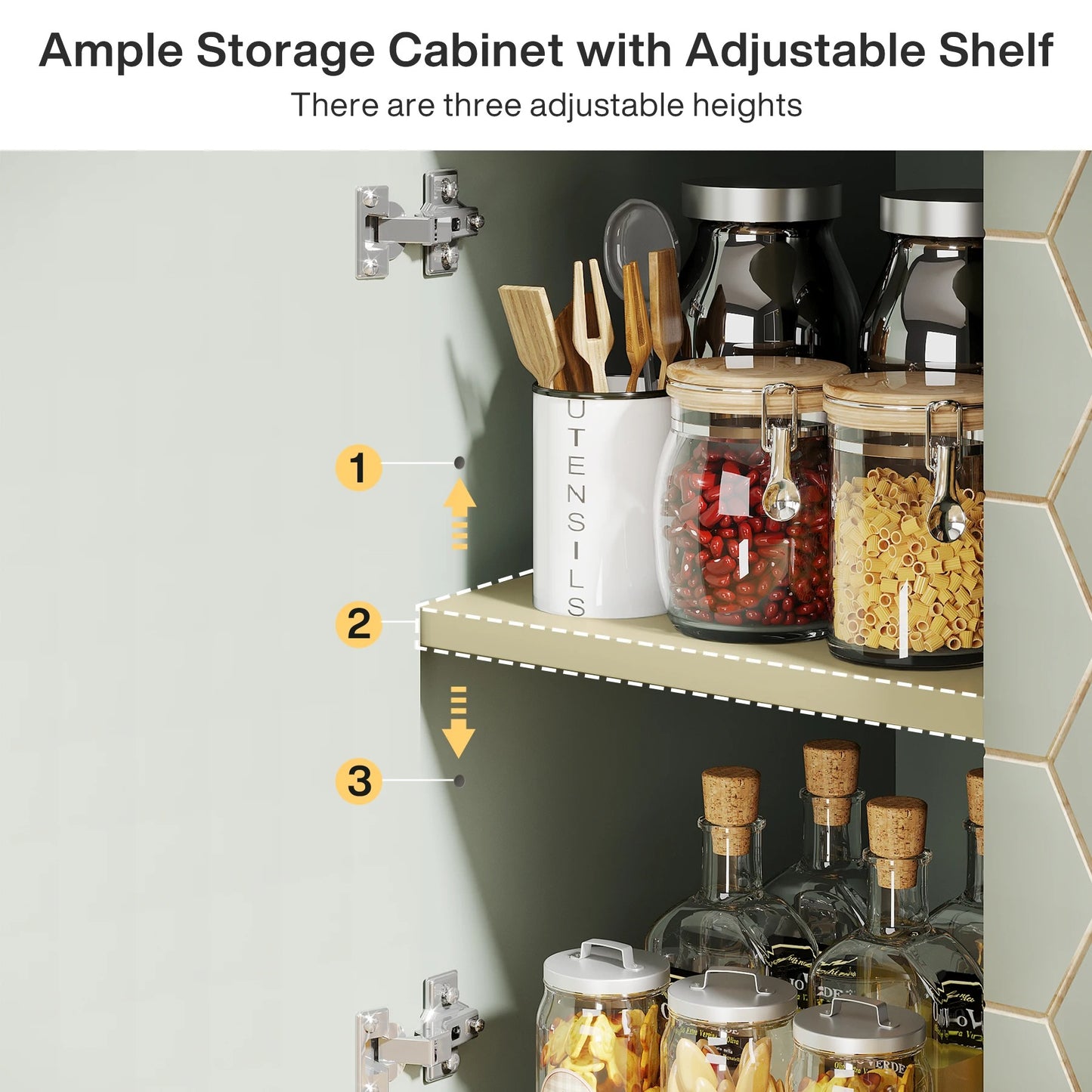 Modern Buffet Sideboard Cabinet Set – 2-Piece Storage Console with Doors & Shelves