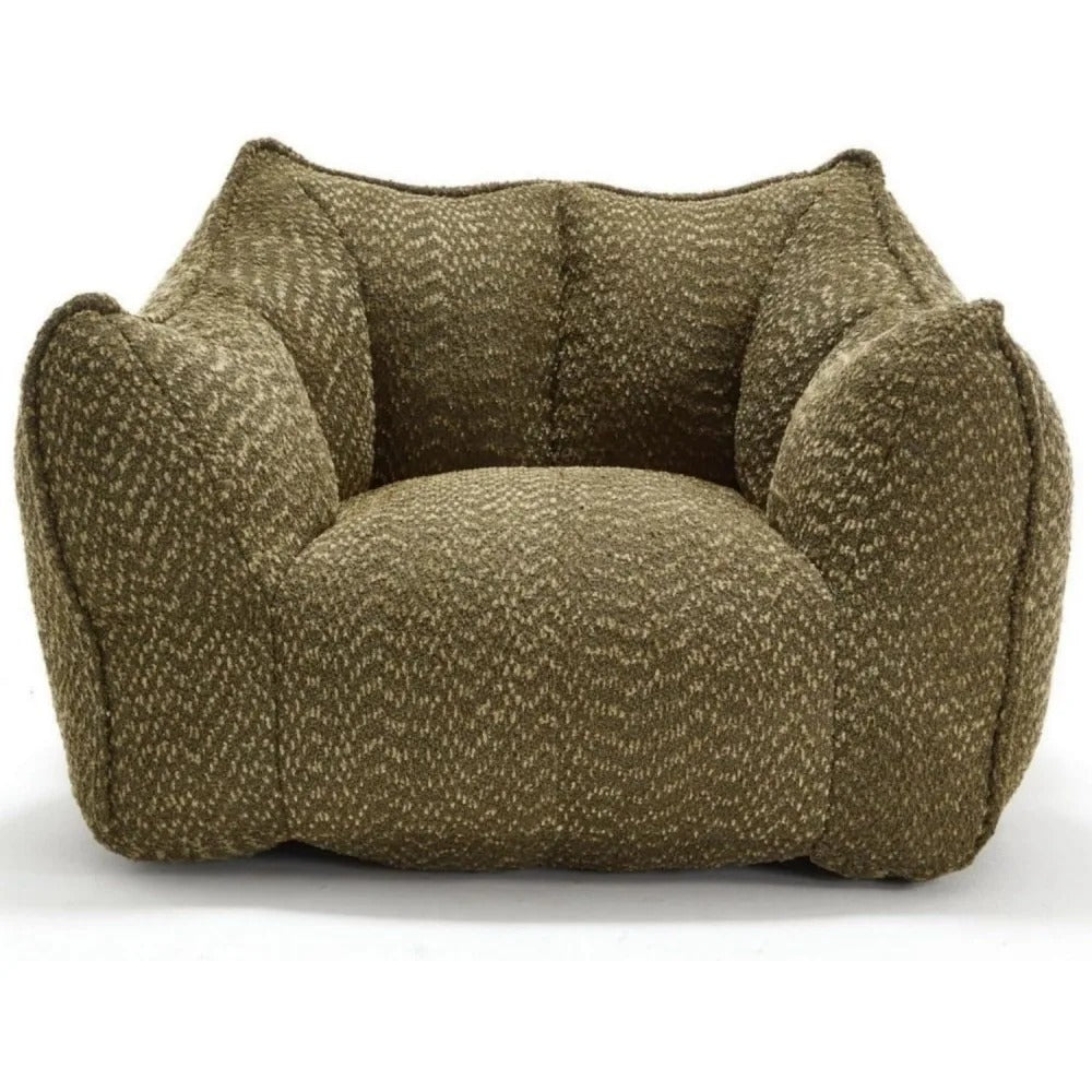 Modern Chenille Bean Bag Sofa – Ergonomic Foam Lounger for Adults & Kids