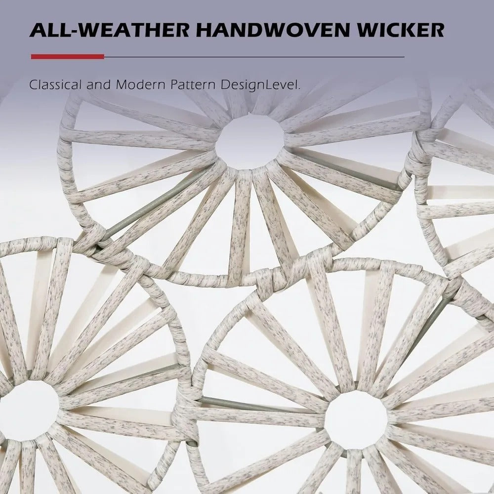 Indoor/Outdoor Wicker Swing Egg Chair – Hanging Hammock Teardrop Chair with Cushion (Stand Not Included)