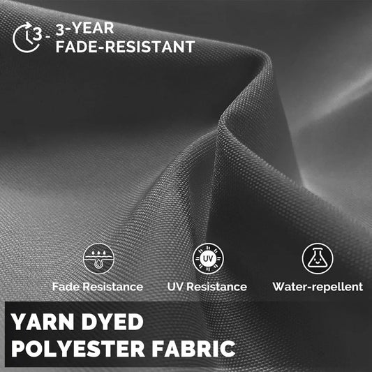 10 Ft Cantilever Patio Umbrella with Base – Square Offset Umbrella with 360° Rotation, UV-Resistant Fabric & Aluminum Frame, Light Grey