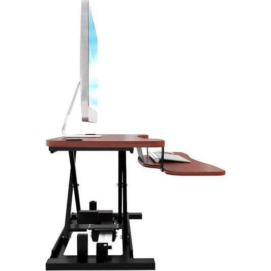 48" Electric Standing Desk Converter with Keyboard Tray & App Control – Dual-Tier Height Adjustable Sit-to-Stand Workstation