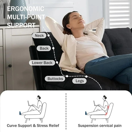 2-in-1 Velvet Convertible Futon Sofa Bed with Adjustable Backrest – Memory Foam Loveseat for Small Apartments, Bedrooms, or Offices