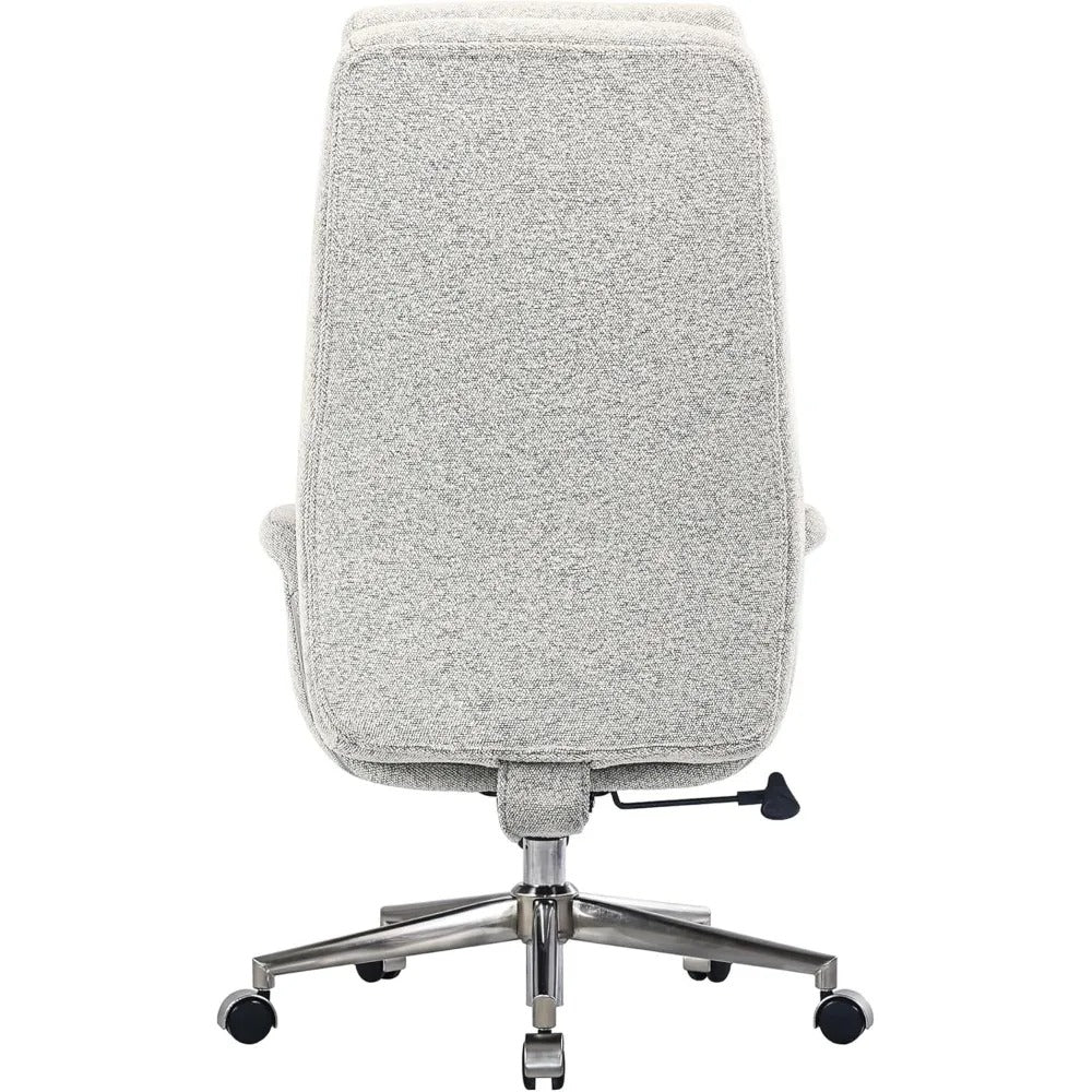 Modern Bouclé High-Back Executive Office Chair – Adjustable & Ergonomic