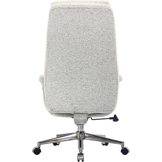 Modern Bouclé High-Back Executive Office Chair – Adjustable & Ergonomic