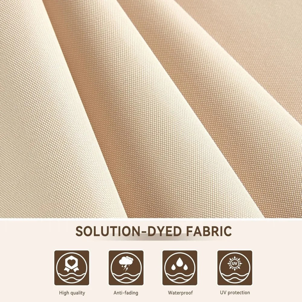 10x13 FT Cantilever Patio Umbrella with LED Lights – Rectangular Offset Umbrella, 360° Rotation, UV-Resistant Canopy, Double Top, Heavy Duty Outdoor Shade