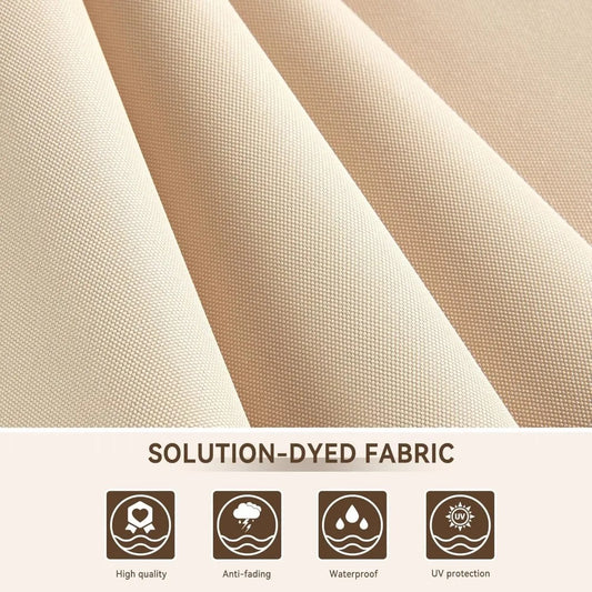 10x13 FT Cantilever Patio Umbrella with LED Lights – Rectangular Offset Umbrella, 360° Rotation, UV-Resistant Canopy, Double Top, Heavy Duty Outdoor Shade