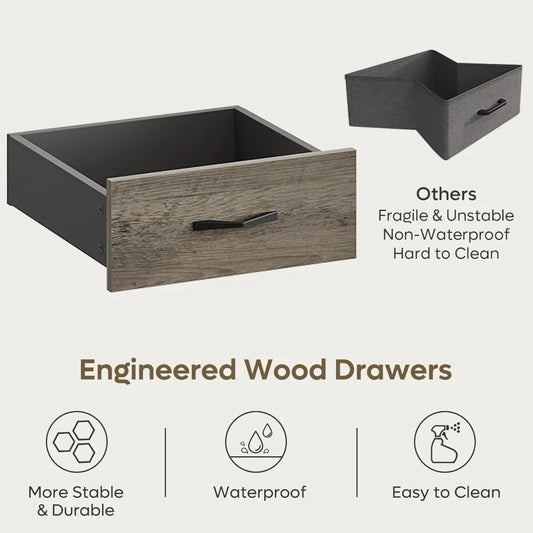 L-Shaped Executive Desk with 4 Drawers – 63" x 47" Corner Desk with File Storage, Monitor Stand & Open Shelves