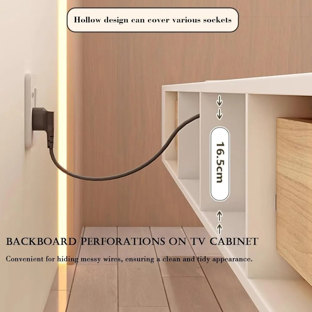 Floating Wall-Mounted TV Stand – Solid Wood Media Console with Door | Modern Space-Saving Design