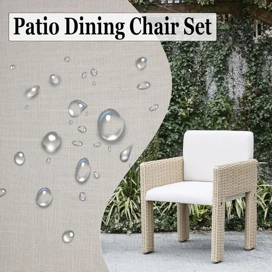 7-Piece Modern Outdoor Patio Dining Set with Cushioned Chairs & Faux Wood Table – All-Weather PE Wicker Furniture