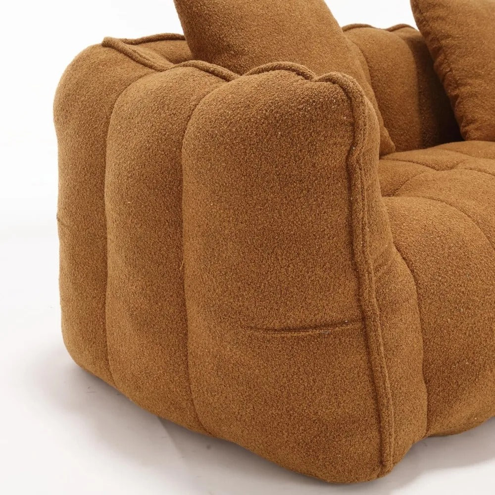 Giant Pumpkin Bean Bag Chair with Pillow – Comfy Foam-Filled Floor Sofa for Adults & Teens