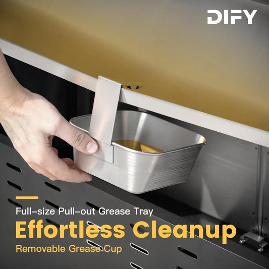 6-Burner Propane BBQ Grill with Side Burner – 65,500 BTU Outdoor Gas Grill with Cast Iron Grates & Prep Space