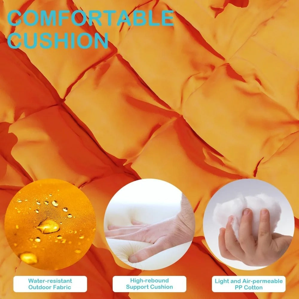 Double Papasan Rocking Loveseat – 2-Person Outdoor Chair with Cushion & Rattan Frame