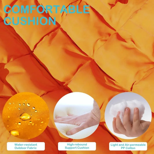 Double Papasan Rocking Loveseat – 2-Person Outdoor Chair with Cushion & Rattan Frame