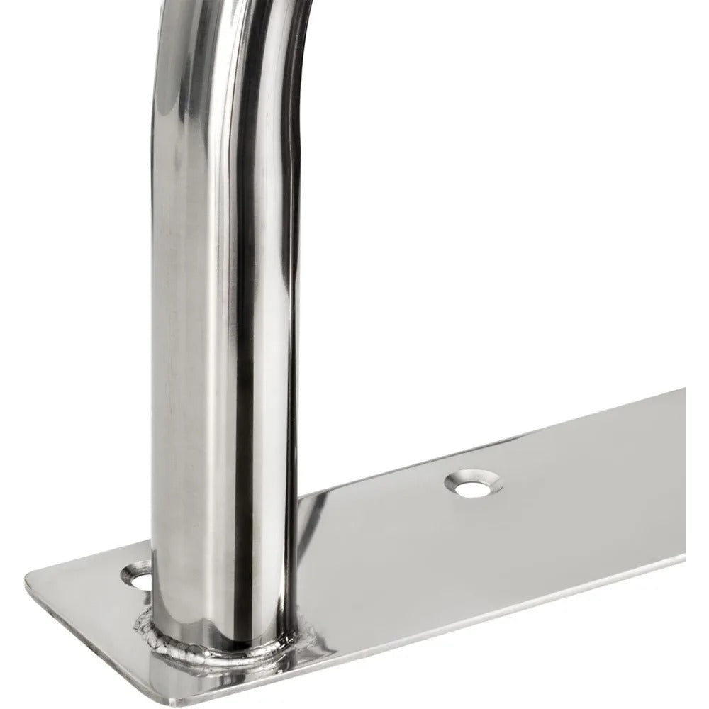 5-Step Heavy-Duty Telescoping Rear Entry Ladder – Polished 316 Stainless Steel for Marine Pontoon Boats