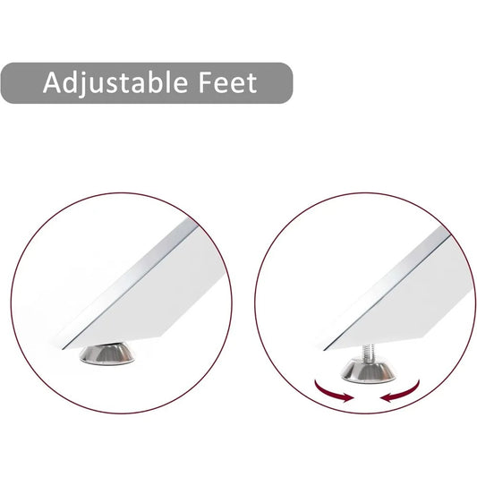 3-Piece Modern Glass Living Room Table Set – Coffee Table & 2 End Tables, Silver