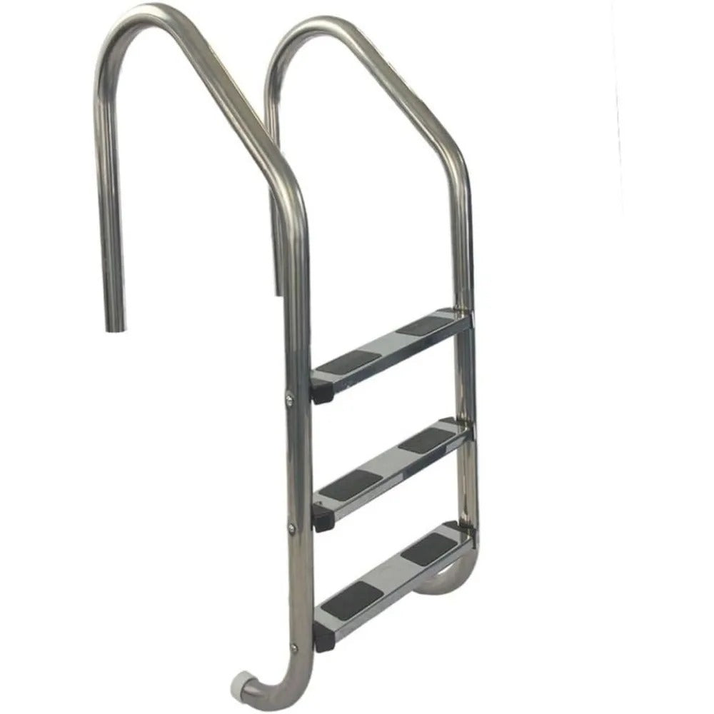 3-Step Stainless Steel Pool Ladder with Non-Slip Steps – In-Ground Swimming Pool Entry & Exit System, 250 lb Capacity
