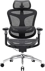 Ergonomic Office Chair with 6D Armrests, Dynamic Lumbar Support & Adjustable Seat Depth – High Back Mesh Task Chair