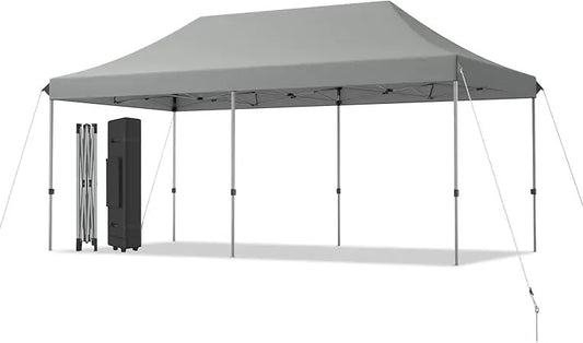 10x20 FT Pop-Up Canopy Tent with Wheeled Bag – Portable Outdoor Shelter with Adjustable Heights